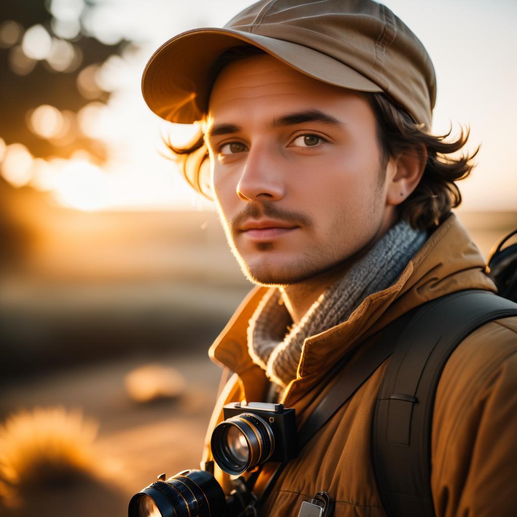 Cinematic Portrait of an Adventurous Explorer