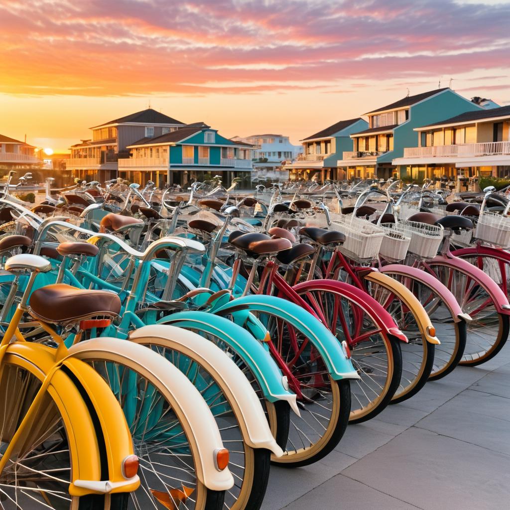 Retro Bicycle Elegance at Sunset