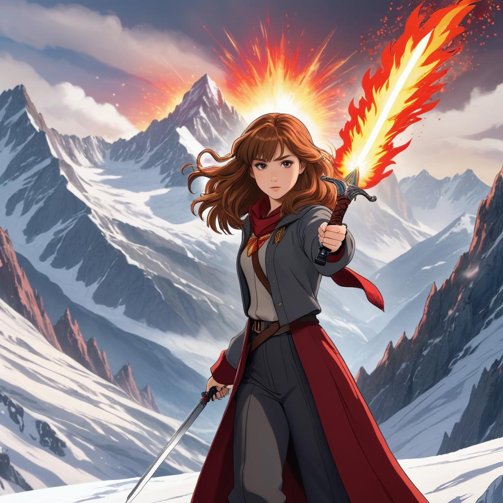 Anime Hermione Granger in Mythical Snow