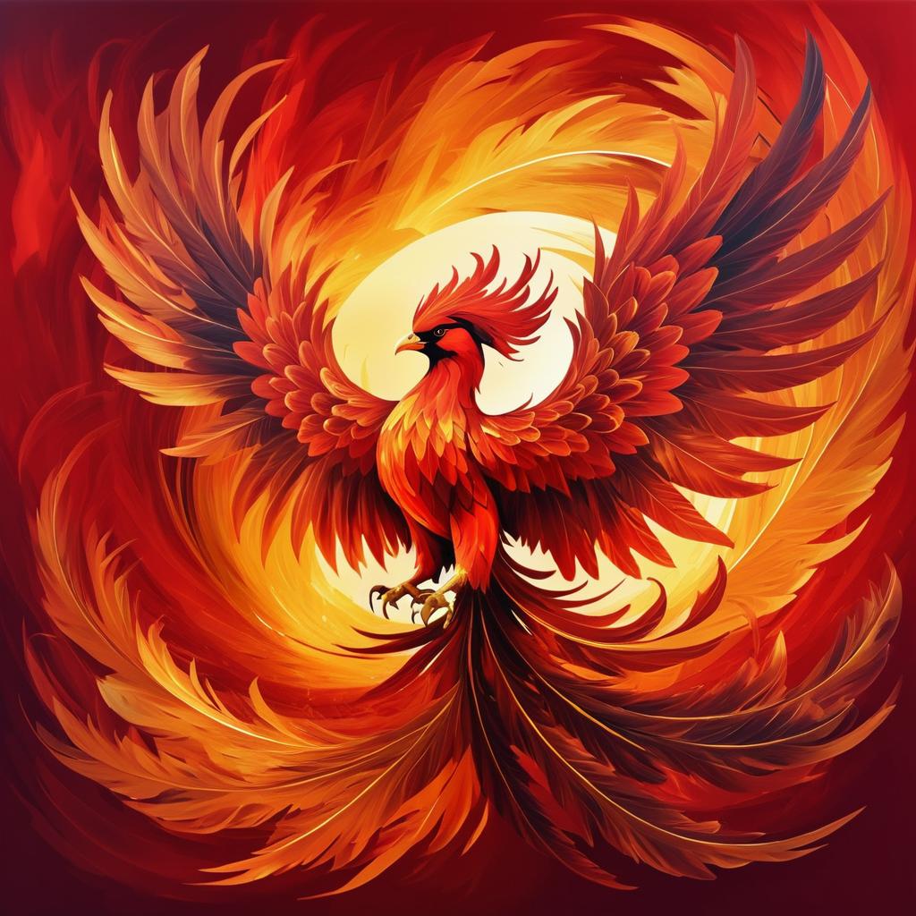 Minimalist Phoenix with Renaissance Influence