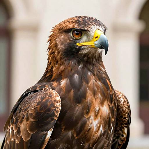 Realistic Anthropomorphic Falcon Costume Art