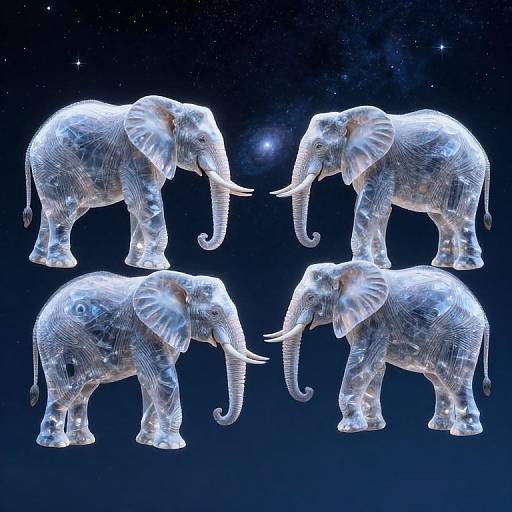 Surreal Crystalline Elephants in Cosmos
