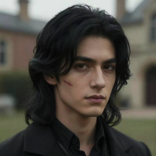 Victorian Young Assassin with Raven Hair