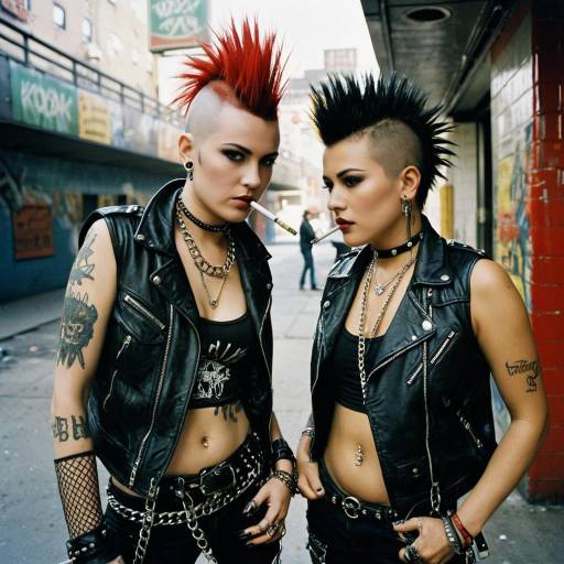 Gritty Punk Duo in Urban Scene