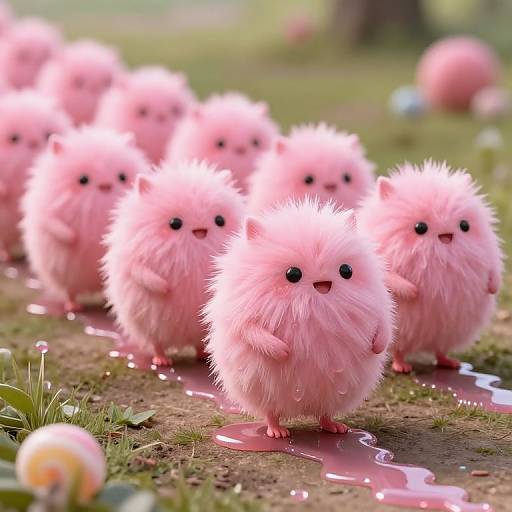 Whimsical Candy Creatures Procession