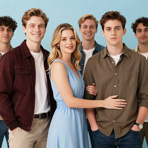 Group Portrait of Smiling Friends