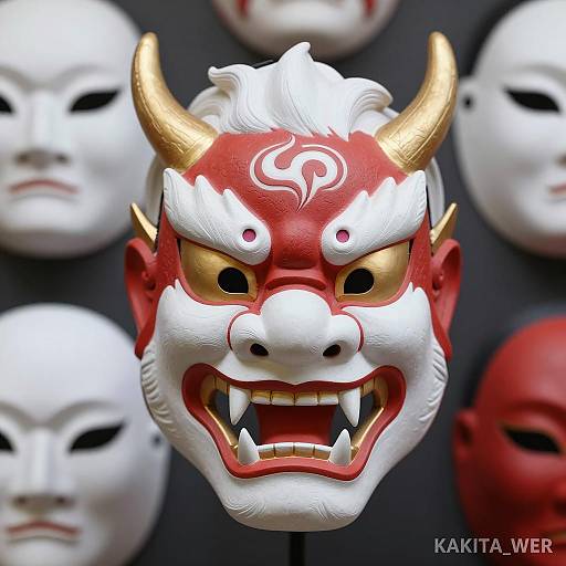 Fierce Chinese Dragon Mask Photograph