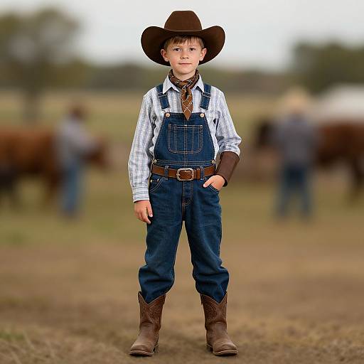 Cowboy Boy in Farm Costume