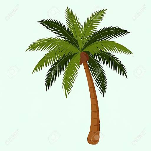 Minimalist Palm Tree Vector Illustration