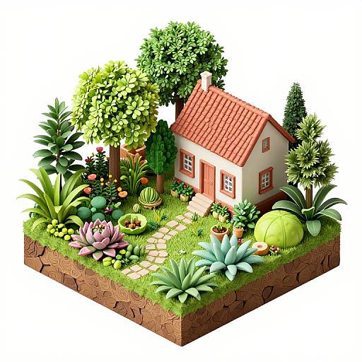 Ultra-High-Resolution Cubic Garden Slice