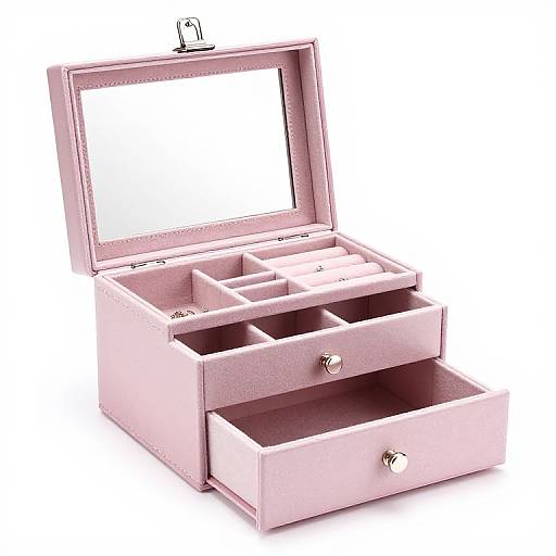 Portable Velvet Jewelry Organizer Box