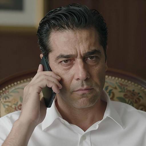 Serious Portrait of a Middle-Aged Man