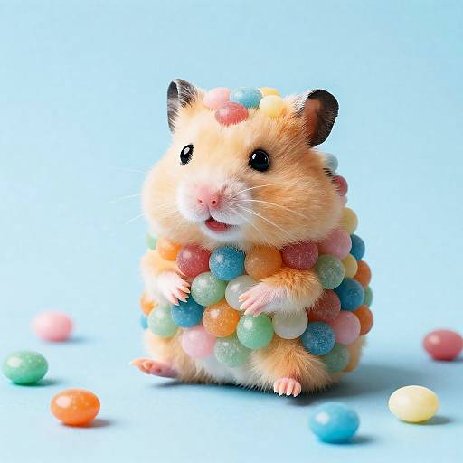 Colorful Candy Hamster Pop Art