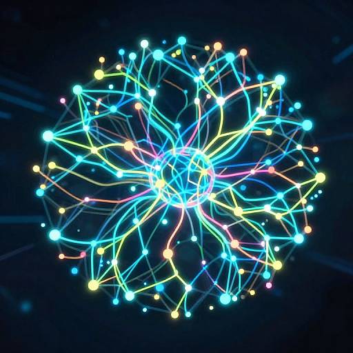 Cyberpunk Neural Network Abstract Art