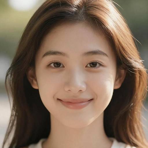 Close-up Portrait of Smiling Young Woman