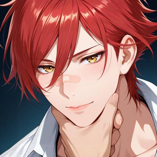 Illustration of Aizen kunitoshi, touken ranbu in the style of Ji no