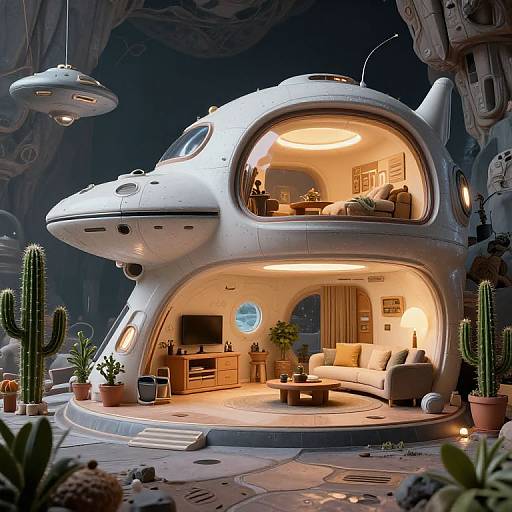 Whimsical High-Tech Martian Home