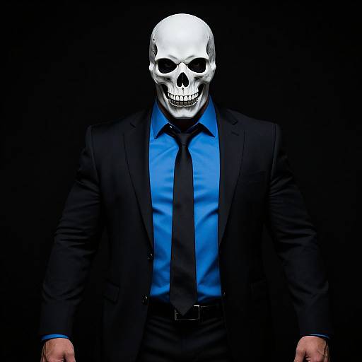 Mysterious Man in Skull Mask