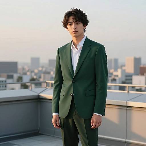 Young Professional in Green Blazer