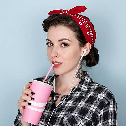 Vintage Style Woman with Tattoos