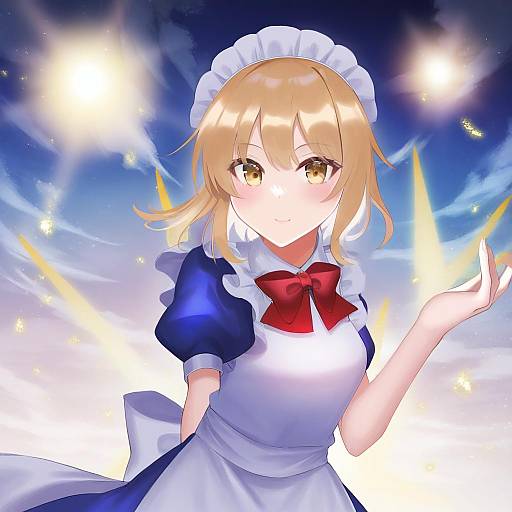 Illustration of Mugetsu (touhou), touhou in the style of Amahara subaru