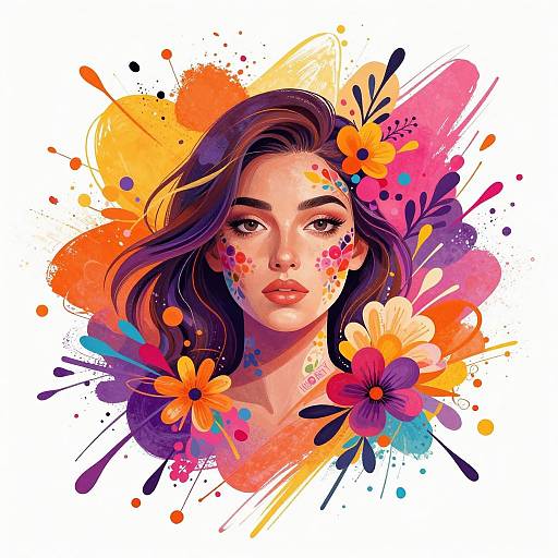 Vibrant Empowered Women's Day Artwork