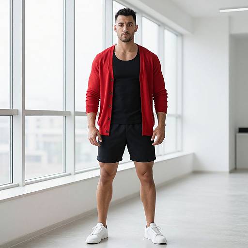 Muscular Man in Modern Bright Room