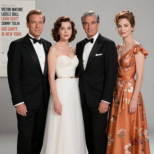 Elegant Movie Poster Group Portrait