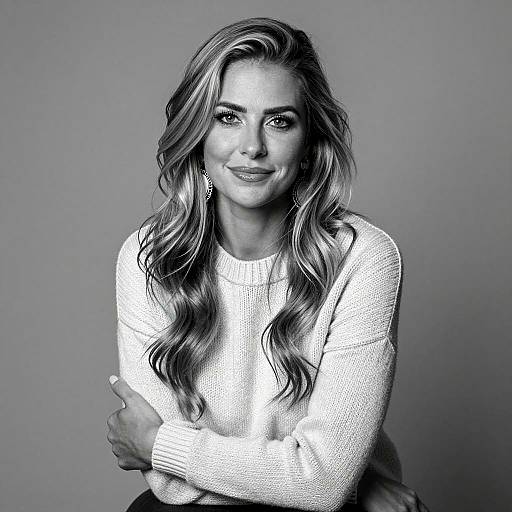 Elegant Black and White Portrait of a Woman