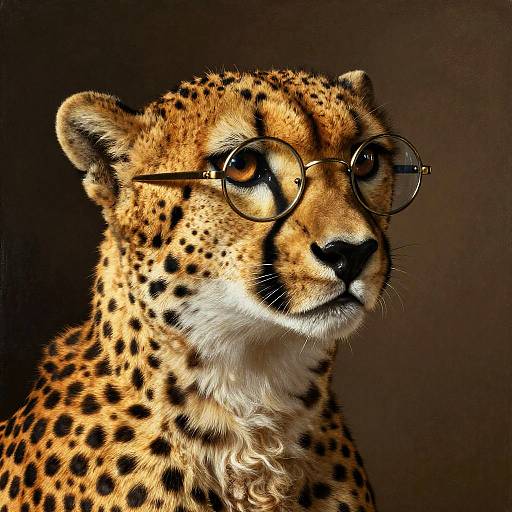 Mannerist Cheetah with Antique Glasses