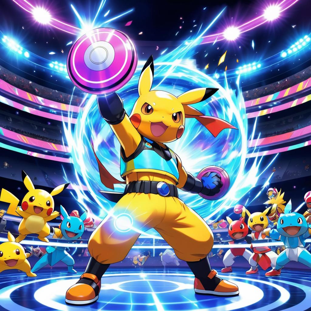 Epic Pokémon Battler in Vibrant Arena