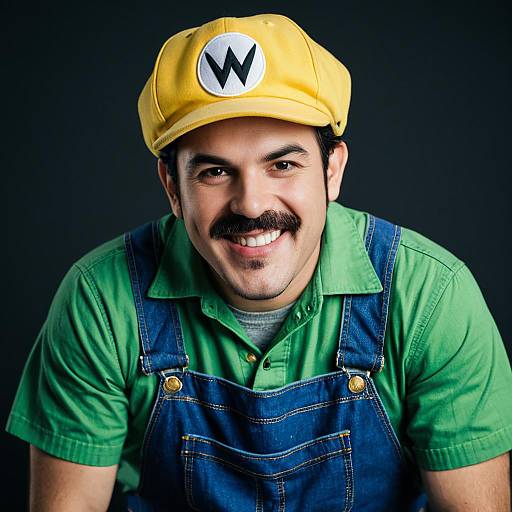 Man in Wario Costume Smiling