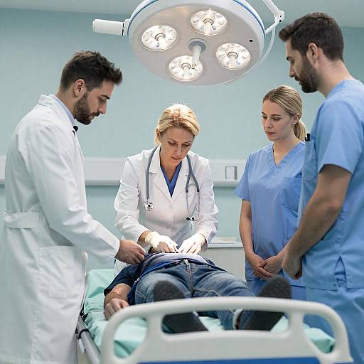 Dynamic Hospital Scene with Medical Team