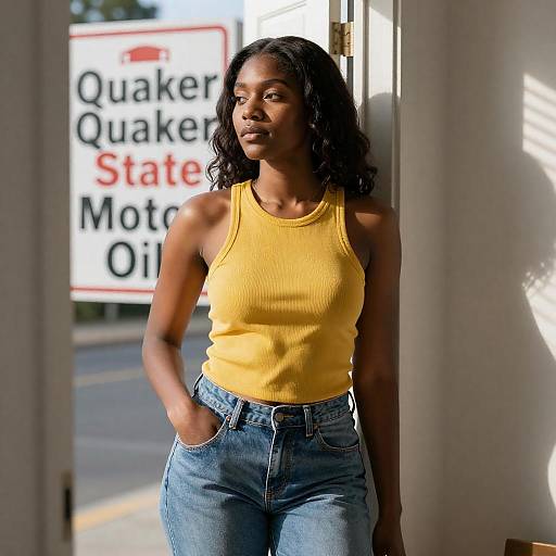 Candid Portrait of a Black Woman in Light
