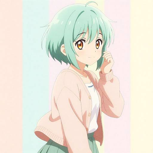 Dreamy Mint Pixie Pastel Portrait