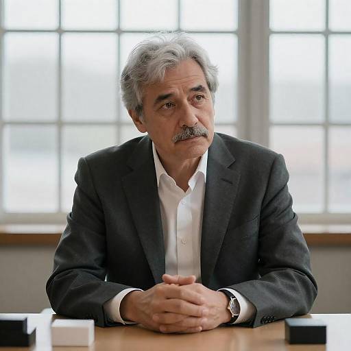 Serious Middle-Aged Man in Soft Light