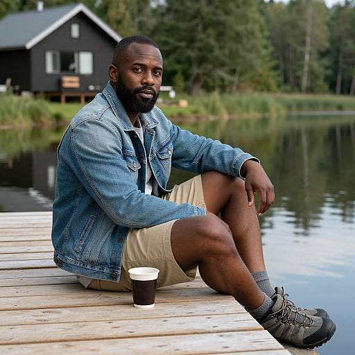 Relaxed Lakeside Cabin Moment