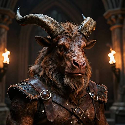 Realistic Minotaur Costume Close-Up