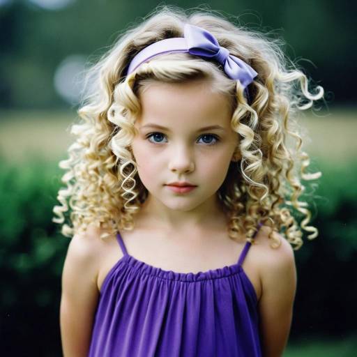 Charming Solo Portrait of a Girl in Purple
