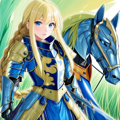 Illustration of Agrias oaks, final fantasy in the style of Tofuubear