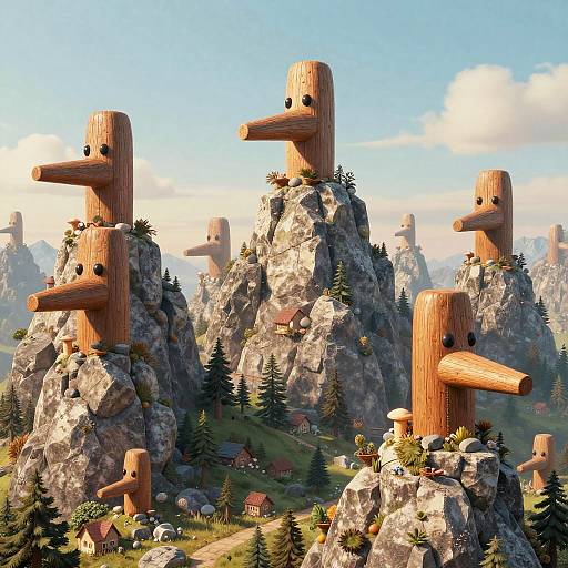 Dreamlike Pinocchio Nose Mountains