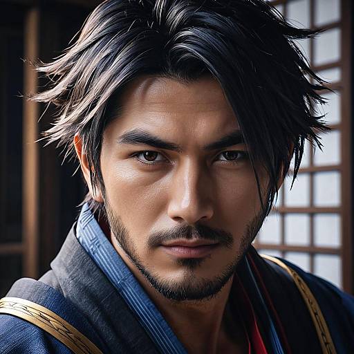 Portrait of a Japanese Ronin in Haori