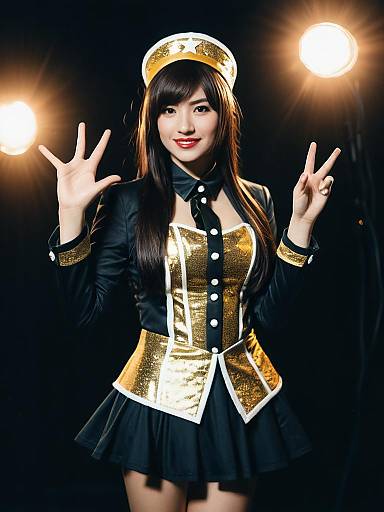 Photorealistic Pop Star Cosplay Portrait