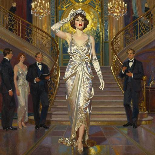 1920s Opera Singer in Art Deco Foyer