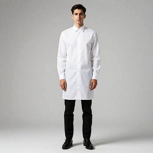 Man in White Shirt and Black Pants