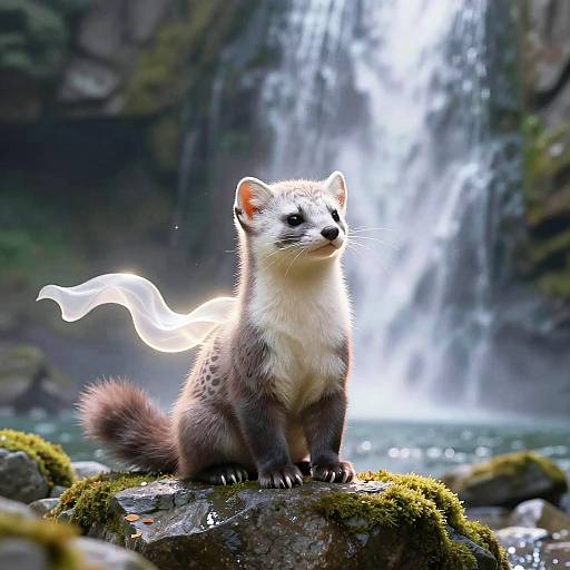 Serene Female Sable Marten Priestess