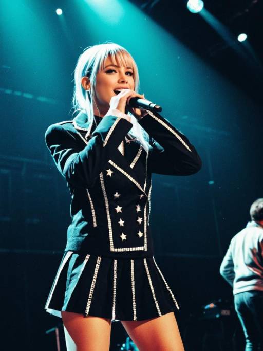 Female Pop Star Singing on Stage