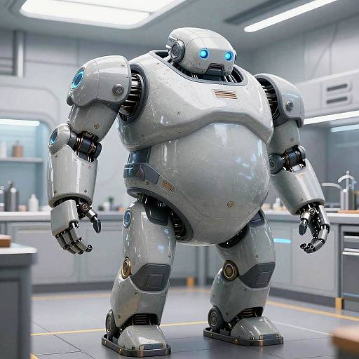 Futuristic AI Service Robot Design