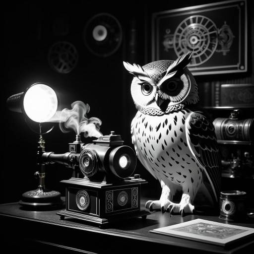 Noir Owl by Classic Film Projector