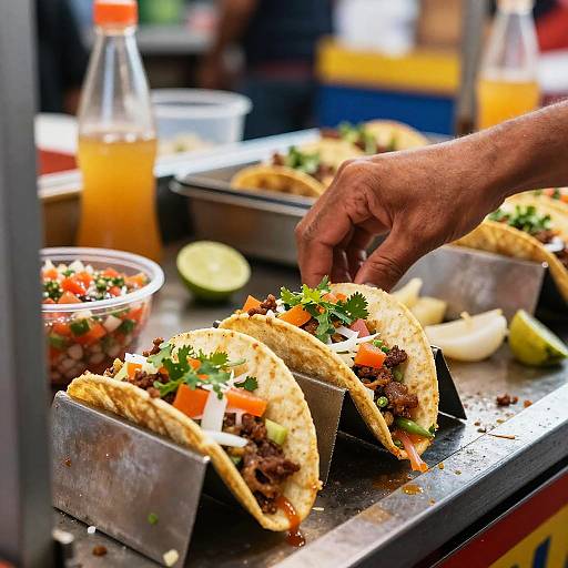 Vibrant Rat Tacos Street Market